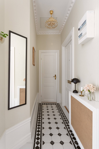 Открытая гостиная и пастельные тона: светлый и нежный интерьер в стокгольме (53 кв. М)