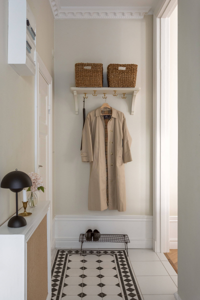 Открытая гостиная и пастельные тона: светлый и нежный интерьер в стокгольме (53 кв. М)