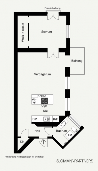 Открытая гостиная и пастельные тона: светлый и нежный интерьер в стокгольме (53 кв. М)