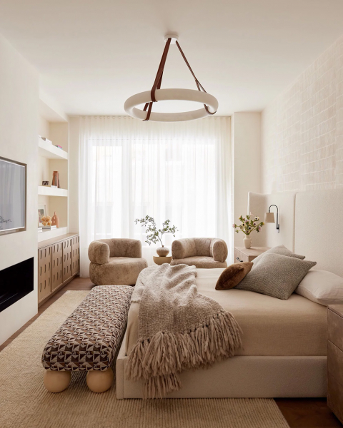 Приятный современный дизайн в молочных тонах: квартира в нью-йорке