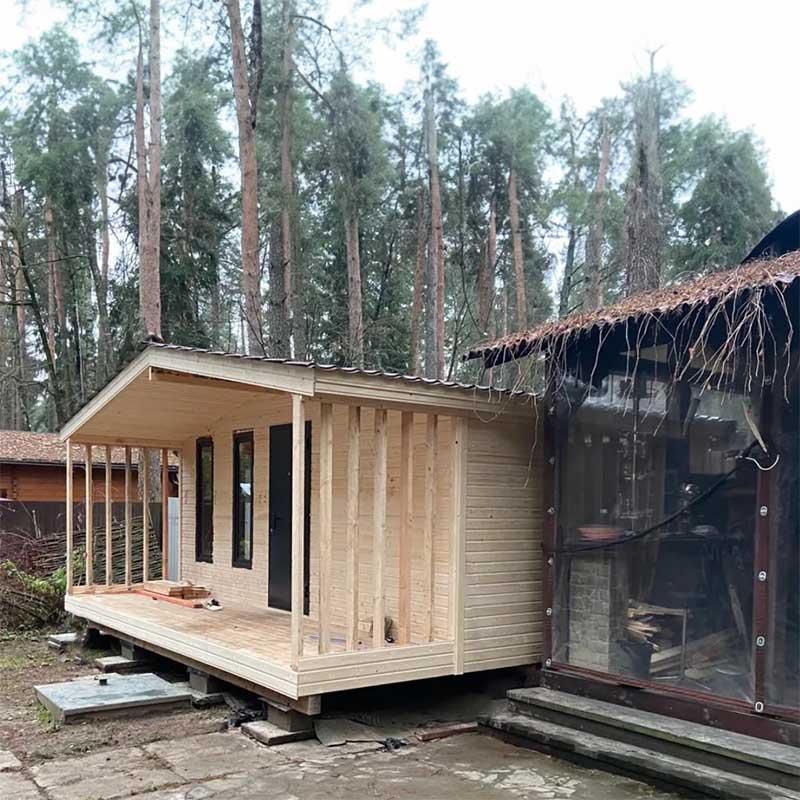 Садовый домик жилой 6х5 с террасой недорого 57