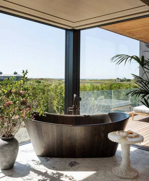 Впечатляющая, но также уютная и располагающая современная резиденция на лонг-айленде Впечатляющая, но также уютная и располагающая современная резиденция на лонг-айленде