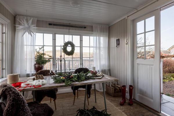 Зеленые интерьеры и нотки зимнего декора: шведская дача 1910 года Зеленые интерьеры и нотки зимнего декора: шведская дача 1910 года