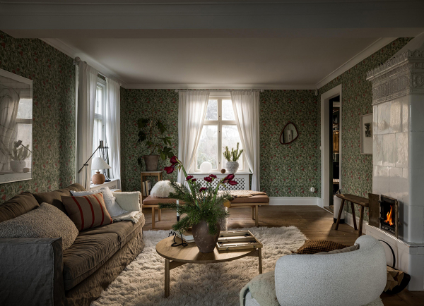 Зеленые интерьеры и нотки зимнего декора: шведская дача 1910 года Зеленые интерьеры и нотки зимнего декора: шведская дача 1910 года