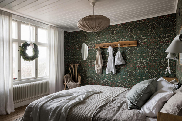 Зеленые интерьеры и нотки зимнего декора: шведская дача 1910 года Зеленые интерьеры и нотки зимнего декора: шведская дача 1910 года